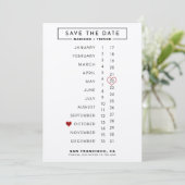 Save The Date Calendrier Mariage Enregistrer la date (Debout devant)