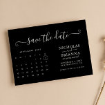 Save The Date Calendrier Mariage noir moderne minimaliste<br><div class="desc">Calendrier Mariage noir moderne Minimaliste Enregistrer la date. Personnalisez facilement en remplaçant chaque info. Déplacez le cercle en cliquant plus loin sur la Personnaliser du lien. Vérifiez l'aperçu avant d'ajouter au panier. (Photo de Jonathan Borba de Pexels)</div>