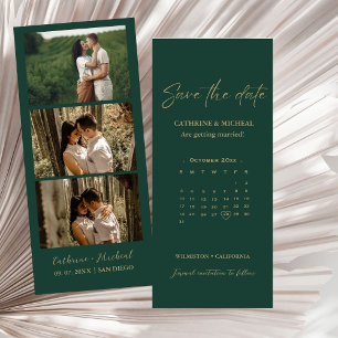 Save The Date Calendrier Mariage Photo cadre bande de cabine Enr
