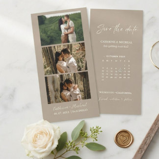 Save The Date Calendrier Mariage Photobooth bande cadre Enregist