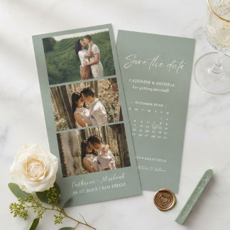Save The Date Calendrier Mariage Photobooth bande cadre Enregist