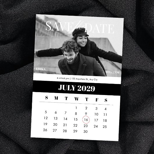 Save The Date calendrier minimaliste moderne 