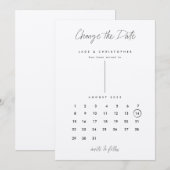 Save The Date Calendrier moderne Kraft changer la date (Devant / Derrière)