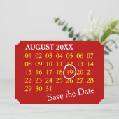 Save The Date Calendrier personnalisé simple + votre photo, back (Debout devant)