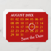 Save The Date Calendrier personnalisé simple + votre photo, back (Devant / Derrière)