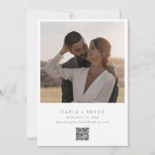 Save The Date Calendrier photo QR Code de fleurs sauvages bohème (Dos)