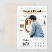 Save The Date Calendrier photo simple et élégant (Devant / Derrière)