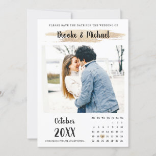 Save The Date Calendrier photo stylé simple