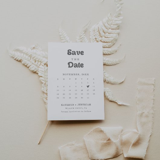Save The Date Calendrier QR Code Formel Simple