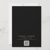 Save The Date Calendrier QR Code Noir et Or Classique (Dos)