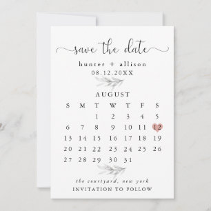 Save The Date Calendrier Réservez la date