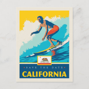Save the date California Uitnodiging Briefkaart