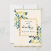 Save The Date Calla des marais blanc et Eucalyptus (Devant)