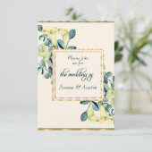 Save The Date Calla des marais blanc et Eucalyptus (Debout devant)