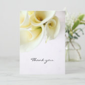 Save The Date Calla lilies with text space thank you card (Debout devant)