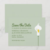 Save The Date Calla Lily Enregistrer la date (Devant / Derrière)
