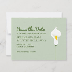 Save The Date Calla Lily Enregistrer la date