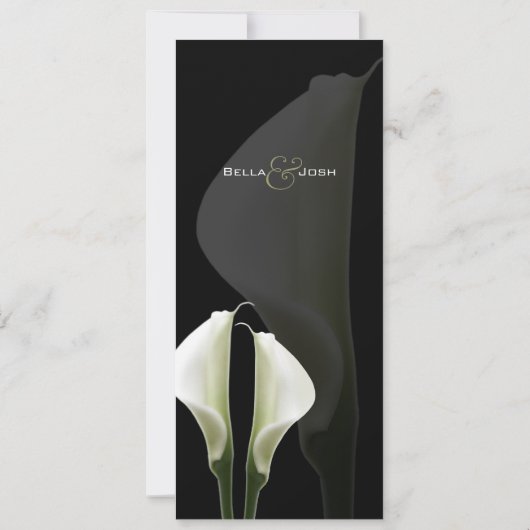 Save The Date Calla Lily Enregistrer la date de l'annonce (Dos)