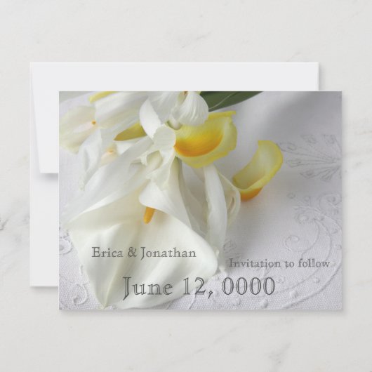 Save The Date Calla lys et iris (Dos)