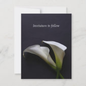 Save The Date Calla ment sur un arrière - plan sombre (Dos)