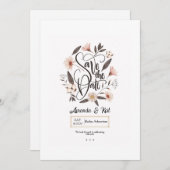 Save the Date Calligrafie Aankondiging (Voorkant / Achterkant)