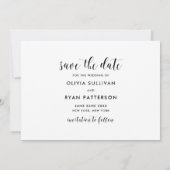 Save The Date Calligraphie | Annonce de mise en garde II (Dos)