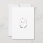 Save The Date Calligraphie Boho Arche Photo Monogramme de mariag (Dos)