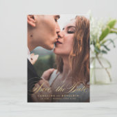 Save The Date Calligraphie classique mariage photo enregistrer l (Debout devant)