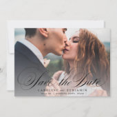Save The Date Calligraphie classique mariage photo enregistrer l (Devant)