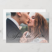Save The Date Calligraphie classique mariage photo enregistrer l (Devant / Derrière)