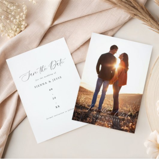 Save The Date Calligraphie classique moderne - Script photo