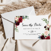 Save The Date Calligraphie de Bourgogne rustique Mariage horizon