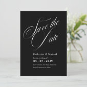 Save The Date Calligraphie de script romantique Ajouter Mariage (Debout devant)