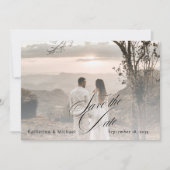 Save The Date Calligraphie de script romantique Ajouter Mariage  (Devant)