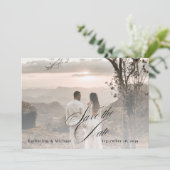 Save The Date Calligraphie de script romantique Ajouter Mariage  (Debout devant)