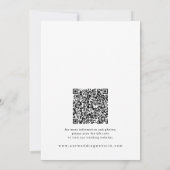 Save The Date Calligraphie de script romantique Code QR Mariage (Dos)