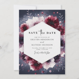 Save The Date Calligraphie délicate Mariage de Bourgogne