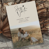 Save The Date Calligraphie d'ivoire moderne