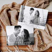 Save The Date Calligraphie Élégante Moderne 2 Photo Mariage
