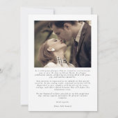 Save The Date Calligraphie élégante officielle Cravate noire Pho (Dos)