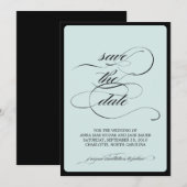 Save The Date {calligraphie} enregistrer la date (Devant / Derrière)