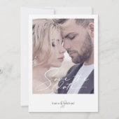 Save The Date Calligraphie Florale Mauve ID771 (Devant)