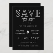 Save The Date Calligraphie manuscrite minimaliste (Devant / Derrière)