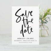 Save The Date Calligraphie manuscrite simple Enregistrer la date (Debout devant)