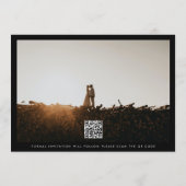 Save The Date Calligraphie Mariage noir et blanc QR Code photo (Dos)