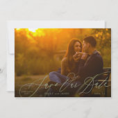 Save The Date Calligraphie Mariage Sage Green QR Code photo (Devant)