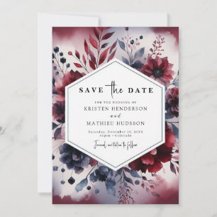 Save The Date Calligraphie minimale Mariage de Bourgogne
