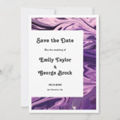 Save The Date Calligraphie minimale moderne Mariage d'art Abstra (Devant)
