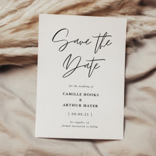 Save The Date Calligraphie minimaliste moderne
