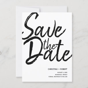 Save The Date calligraphie minimaliste sauvez le jour moderne